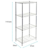 4 Tier Metal Wire Shelving Kitchen Storage Rack Holder Organiser Shelf Unit