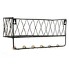 Wall Mounted Shelf Wire Rack Storage Unit With Hooks Basket Hanging Hanger NEW