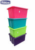 PLASTIC STORAGE BOX TUB CONTAINER BOXES WITH OR WITHOUT LID, TOY BOX, COLOURFUL