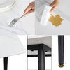 Large Modern Marble Dining Table Kitchen Dinner Desk 4-6 Person w/ Metal Legs