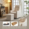 Swivel Chair with Ottoman Footrest Stool Armchair Single Padded Seat Sofa BT