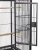 Large Metal Rolling Bird Parrot Cage Play Stand Budgie Canary Cockatiels Aviary