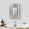 Bathroom Led Lighted Mirrored Cabinet with Shaver Socket Wall Hung Anti Mist