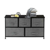 Chest of 5 Drawers Storage Wardrobe Cabinet Fabric Drawers & Metal Frame Hallway