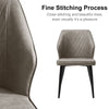 2 Pcs Dining Chair Faux Leather Soft Seat Dining Room Light Grey Modern New