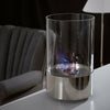 Out/Indoor Bio Ethanol Fireplace TableTop Glass Burner Bioethanol Fire Pit Round