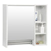 Bathroom Wall Mounted Cabinet Mirror Cupboard Unit with Storage Shelves White
