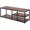 Industrial Style TV Stand Cabinet w/ Storage&2 Shelves Metal Frame Living Room