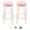 2X Velvet Bar Stools Bar Chairs Pub High Chairs Breakfast Kitchen Bar Bistro UK