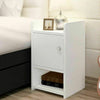 White Bedside Table Drawer Cabinet Bedroom Furniture Storage Nightstand Wooden