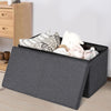 Folding Storage Ottoman Oxford Fabric Footstool Bench Toy Box Chest with Lid