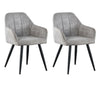Set of 2 Faux Matte Suede Leather Dining Chairs Accent home & restaurants Adrian