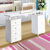 8 Drawer Manicure Table Nail Art Beauty Salon Station Technician Storage Desk