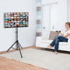 Tripod TV Stand 5-position Height Adjustable Swivel TV Floor Stand Non-slip Foot
