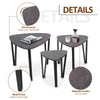 Scandinavian Nest of 3 Tables Tea Coffee Lamp Table Side End Table Metal Legs