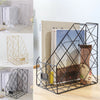 File Magazine Holder Organizer Metal Wire Office A4 Document Storage Basket Rack