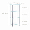 4 Tiers Clear Tempered Glass Sofa Side End Lamp Table Bedside Table with Shelves