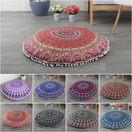 80CM Mandala Cushion Cover Pillow Case Home Sofa Decor Floor Cover