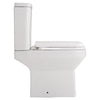 Modern Close Coupled Toilet Bathroom White Ceramic Soft Close Seat WC Pan Home