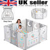 8+2 Panels Foldable Baby Playpen Kids Safety Child Play Center Yard Indoor Toy