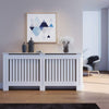 Radiator Cover White Unfinished Modern Traditional Wood Grill Cabinet Shelf MDF