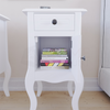 2x White Bedside Cabinet Table Nightstand Chest of Drawers 1 Drawer 1 Door Unit