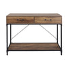 Wooden Console Side Table W/2 Drawer&Open Shelf Entry Hallway Furniture Storage