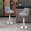3 x Grey Bar Stools Faux Leather, Milan set of 3 Barstools Kitchen Breakfast Bar