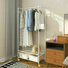 Versatile Heavy Duty Metal Clothing Rail Coat Rack on Wheel with Storage Shelves