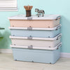 Stackable Plastic Storage Boxes Under-Bed Container Home Bedroom Lid & Wheels UK