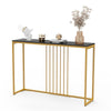 Gold Long Console Table Narrow Sofa Side Table Space-Saving fr Entryway Corridor