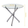 90x90 Round Table and Chairs Round Glass Table with Chairs Dining Table Set