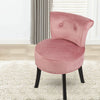 Soft Velvet Button Vanity Make Up Stool Widen Dressing Table Chair Backrest Seat