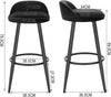 WOLTU 1x Tall Bar Stool, Bar Chair with Backrest, Kitchen Stool, Breakfast Stool