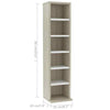 Stylish 8-Tier CD Cabinet Display Shelving Chipboard Freestanding Storage Furnit