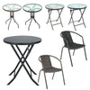 Garden Bistro Patio Furniture Set Folding Table Chairs Outdoor Indoor Rattan NEW