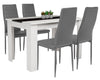 Wood Dining Table and Chairs 4 / 6 Set Pu Leather Seat Kitchen Room Furniture