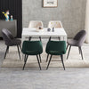 2/4PCS Dining Chairs Velvet Set Padded Seat Metal Leg Kitchen Chair Home Office