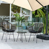 Three-Piece Rattan Garden Furniture 2 Seat Bistro Table Chair Outdoor Patio Set