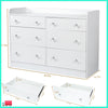 Chest of 6 Drawers High Gloss White Color Bedroom Furniture Storage Cabinet Desk