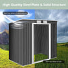 7FT x 4FT Garden Storage Shed Large Tool Utility Storage House W/Sliding Door