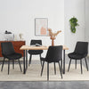 Set of 2 Dining Chairs Velvet Padded Seat Metal Leg Kitchen Chairs Multicolor