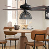 Industrial 52inch E27 Led Ceiling Fan Light with Remote Control Living Room Fans