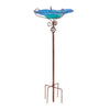 Heavy Duty Pedestal Bird Bath Outdoor Garden Yard Bird Feeder Metal Stake Stand