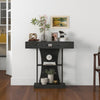 T-Shaped Console Table Wooden Foyer Table Couch Table W/ Drawer Entryway Table