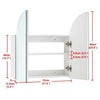 White Bathroom Mirror Cabinet Wall Mount Storage With Shelf 2 Door Cupboard