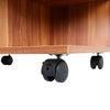 Rolling Sofa Bedside Table W/ Storage Shelves Wooden Printer Stand Home Office