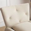 Stylish Accent Chair for Living Room Velvet Armchair Occasional Tub Chairs Cream