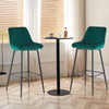 2X Modern Bar Stools Velvet Breakfast Stool Kitchen Pub Chair Metal Leg