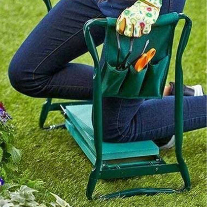 Widen Outdoor Garden Kneeler Seat with Tool Pouch Bag Stool Workseat Reduce Ache